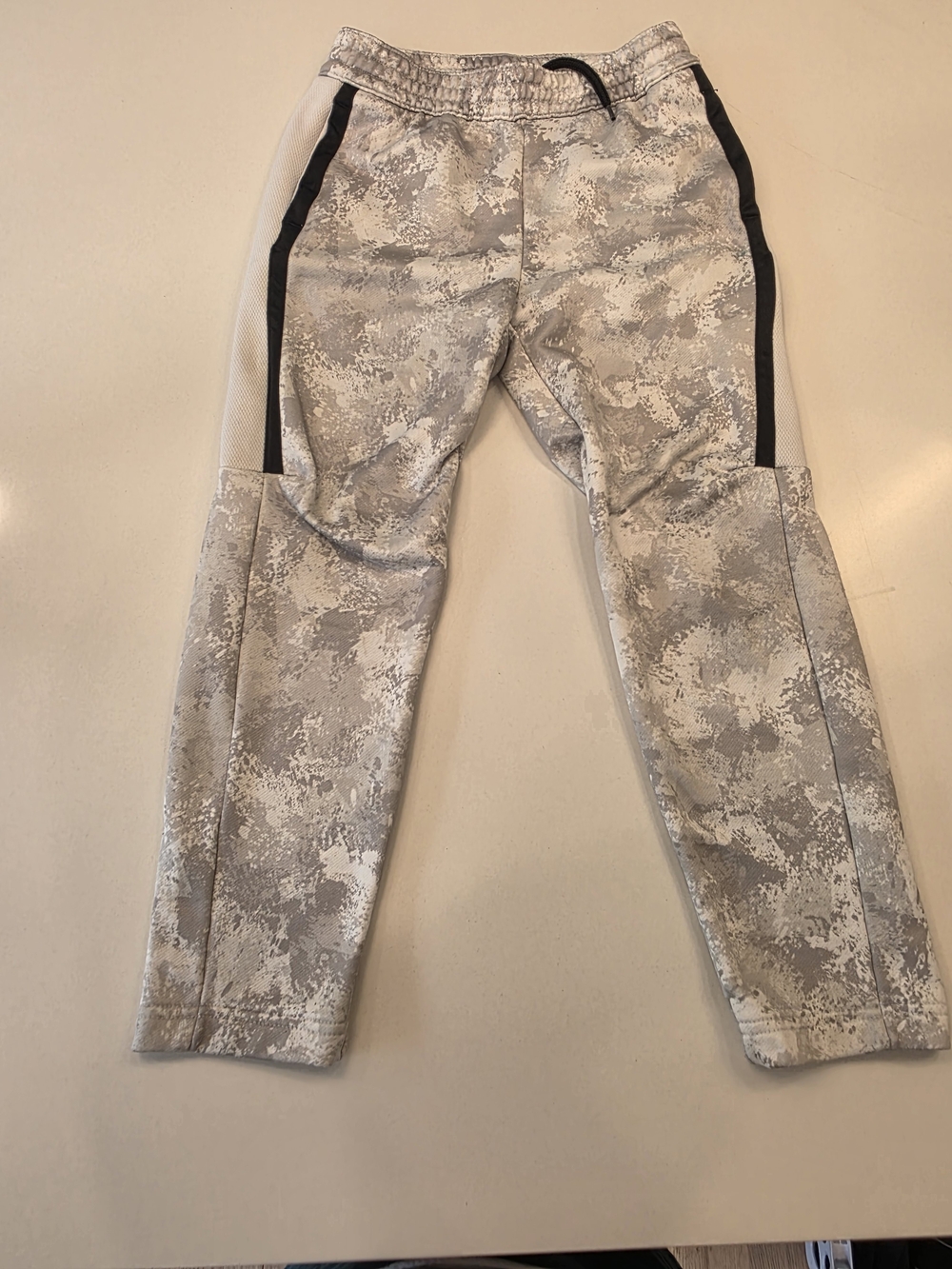Old Navy Grey Camo Joggers with Black Stripe